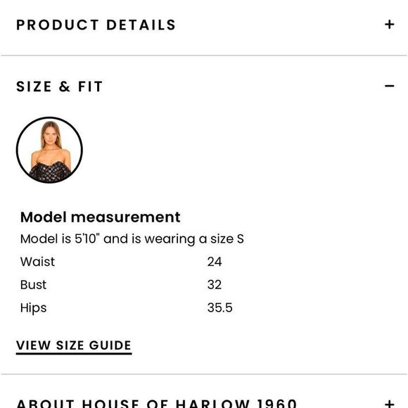 NWT House of Harlow 1960 Burna Blouse in Black Metallic Dot sz S - Picture 5 of 11